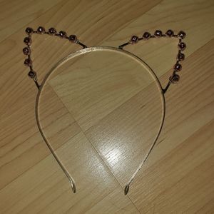 Pink kawaii bell cat ears, metal headband